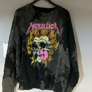 Metallica tie-dye band sweater size XL